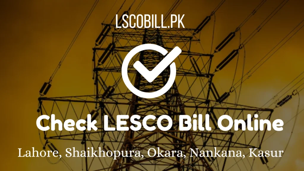 LESCO Bill Online banner with text