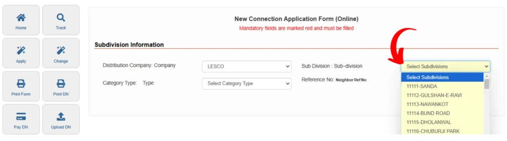 LESCO New Connection 3 LESCO New Connection step 3 image e1729882019593